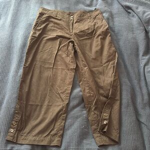 Eileen Fisher black cotton crop pants